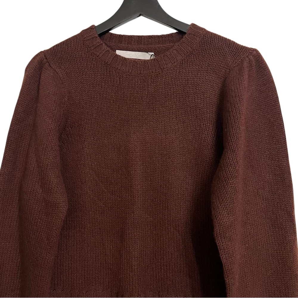 Women’s 100% Cashmere Knit Sweater in Rich Brown - Picture 2 of 5